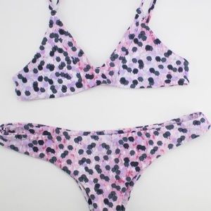 Kittenish pink leopard print bikini